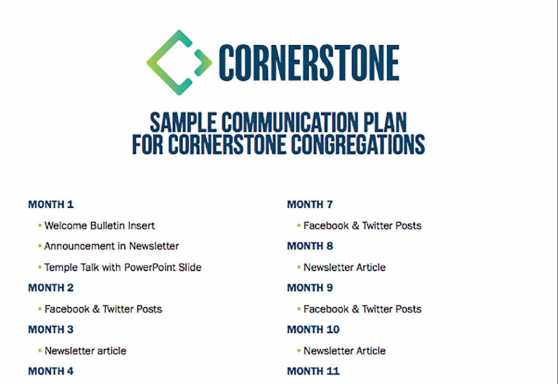 Cornerstone Sample Communications Plan