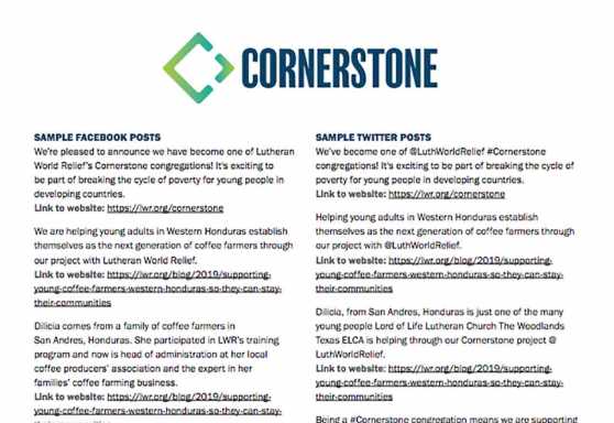 Cornerstone Sample Social Media Posts