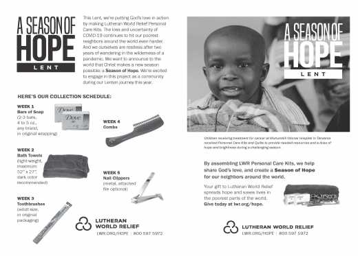 2022 Season of Hope Bulletin Insert