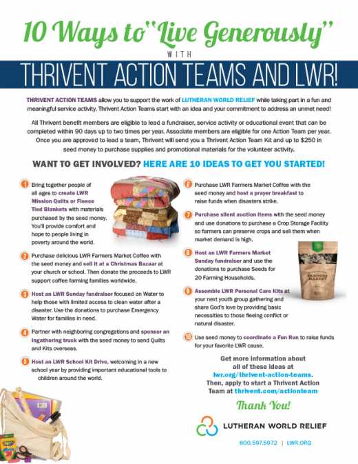 Thrivent Action Teams Flyer